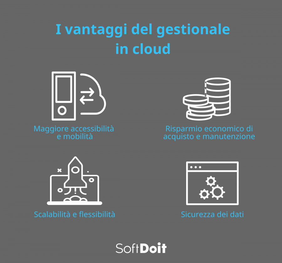 gestionale in cloud + infografica