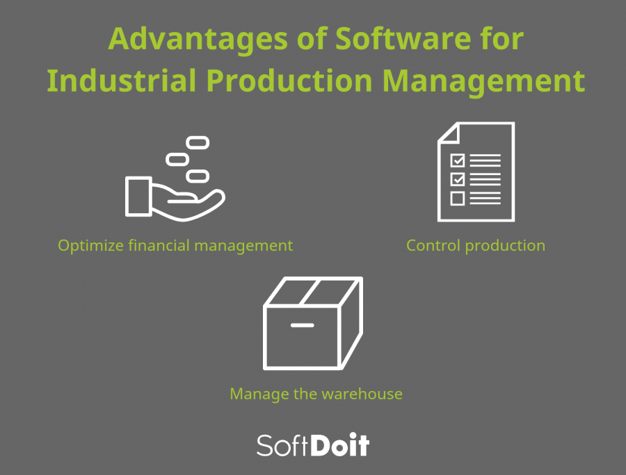 Advantages of using industrial manufacturing management software (infographic)